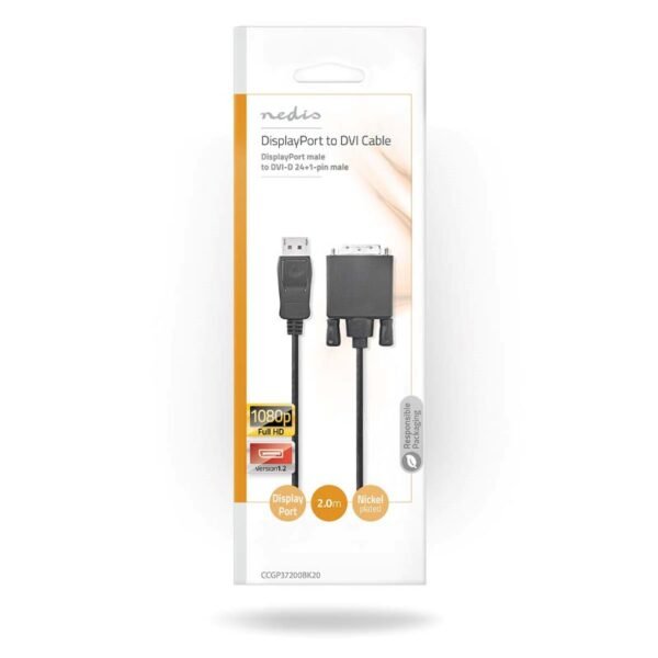 Nedis DisplayPort to Dvi Cable CCGP37200BK20