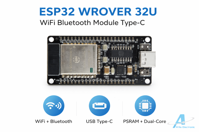 ESP32 WROVER 32U WiFi Bluetooth Module Type-C – Development Board IoT ...