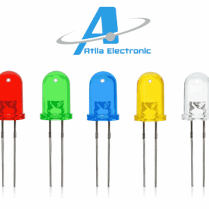 LED 5mm me ndriçim të lartë dhe konsum të ulët energjie për projekte elektronike, automatizim, sinjalizim dhe robotikë.