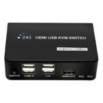 4K HDMI USB KVM Switch 2x1