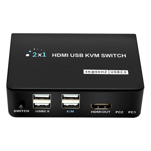 4K HDMI USB KVM Switch 2x1