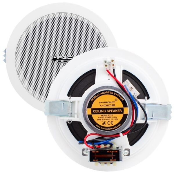 MAGICVOICE 13cm 6 Watt 8 Ohm White Transformer Drywall Speaker