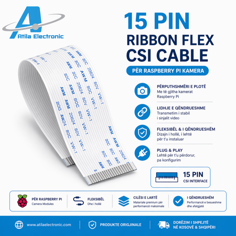 15 Pin Ribbon Flex CSI Cable për Raspberry Pi Kamera - atila-electronic.com