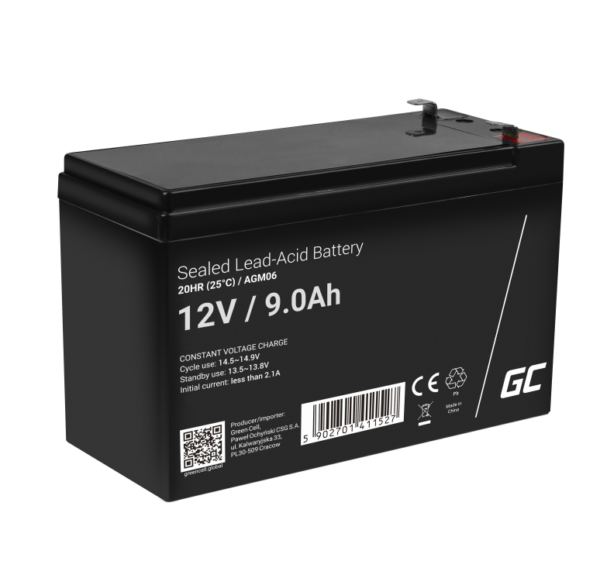 Green Cell Battery 12V 9Ah AGM06