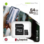 Micro SD Card 64GB Kingston 100MBs SDCS264GB