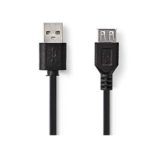 Nedis USB Cable Male-Female 2m CCGT60010BK20