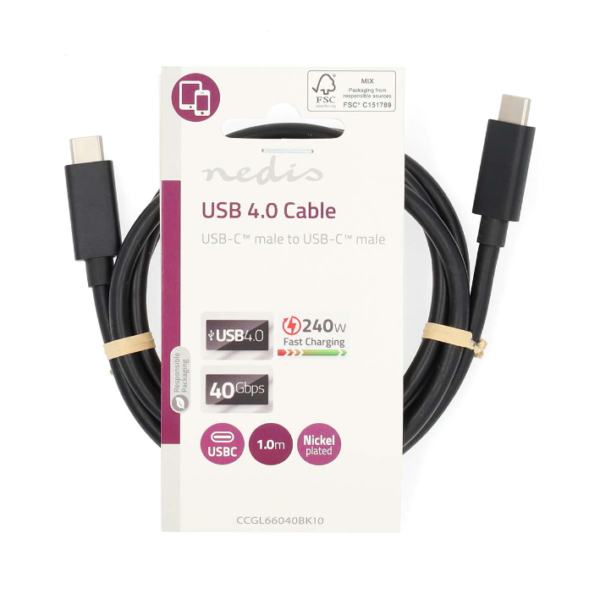 USB-C Cable 4.0 8K@60Hz 40 Gbps CCGL66040BK10