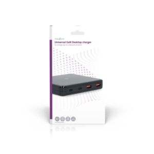 Karikues Nedis GaN 65W me 2 USB-C dhe 2 USB-A DCGPD65W100BK