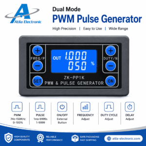 Signal Pulse Generator PWM Dual Mode ZK-PP1K me frekuencë dhe duty cycle të rregullueshme. Ideal për testime elektronike, PWM control, Arduino dhe projekte DIY.