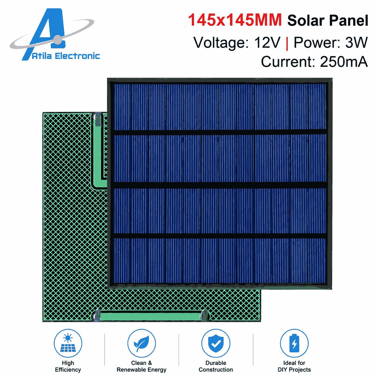 12V 3W Mini Solar Panel