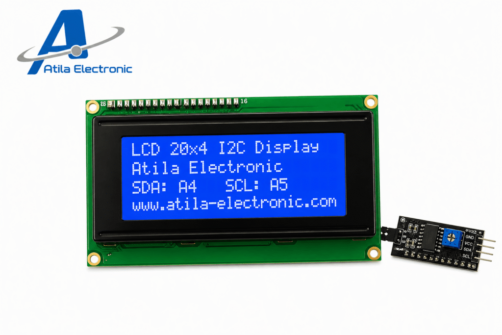 LCD Display 20x4 I2C për Arduino – Ekran Karakteresh me Modul I2C ...