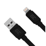 Green Cell lightning cable 0.25 m Black KABGC02
