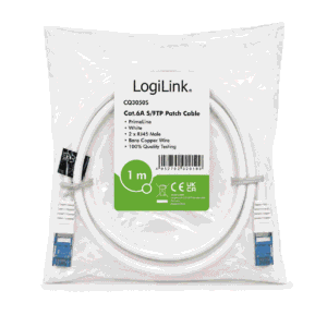 LogiLink CQ3050S Patch Cord CAT6A S/FTP 1m White PrimeLine RJ45 Male-Male