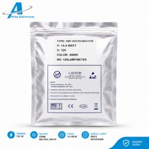 Shirit LED 12V 4000K 14.4W me ndriçim Neutral White dhe cilësi të lartë. Ideal për dekor, tavane, mobilie, smart home dhe projekte ndriçimi DIY.