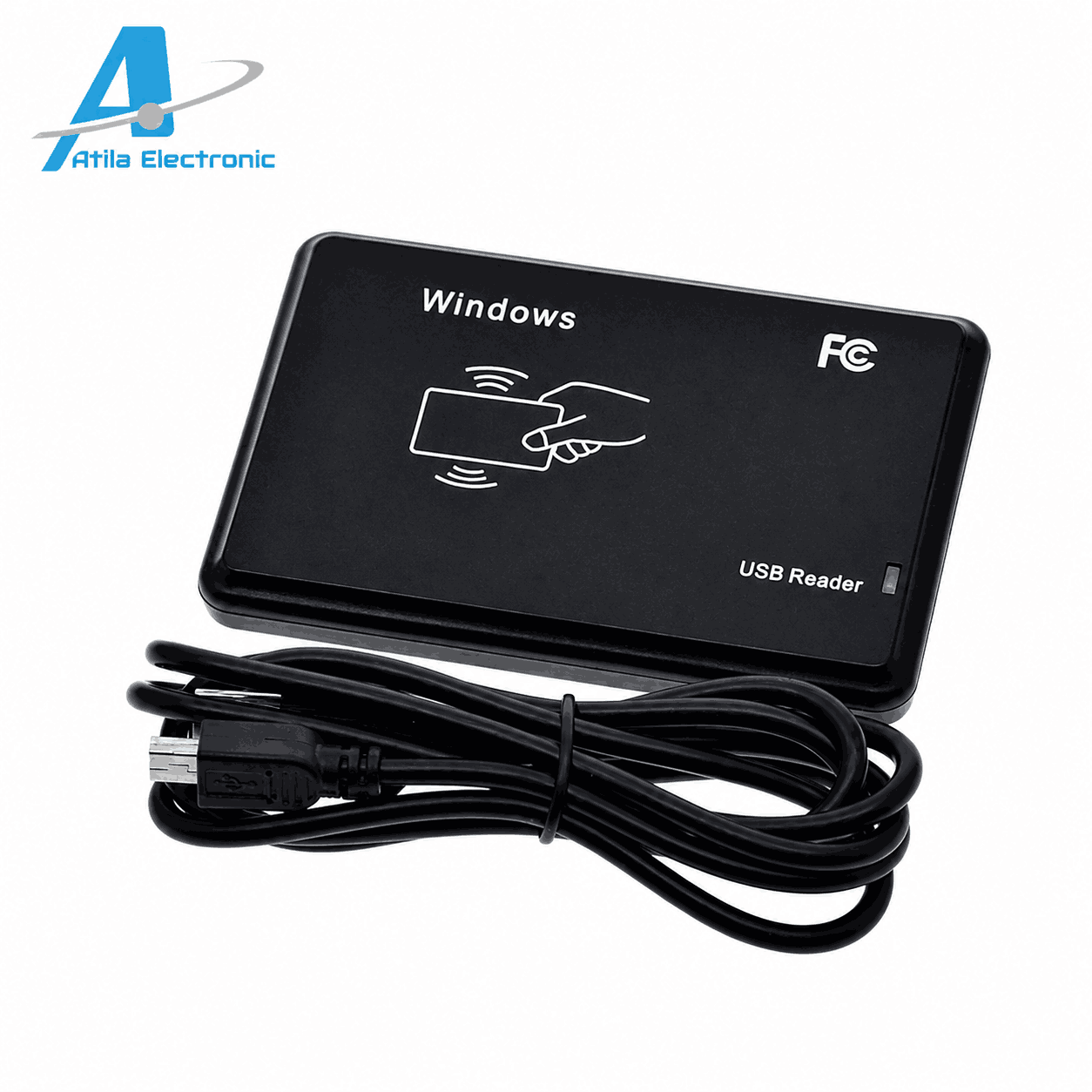 RFID Reader USB 125kHz për karta RFID EM4100 dhe TK4100 Contactless