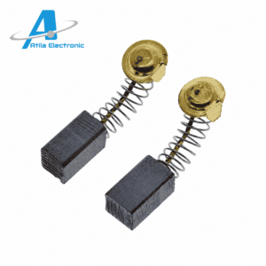 Replacement Carbon Brushes karbonçina me sustë për mini drill, grinder dhe motorë elektrikë me furça, me logo Atila Electronic.