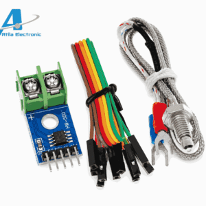 MAX6675 temperature sensor module me K-Type thermocouple për matjen e temperaturave të larta në projekte industriale me ESP32 dhe Arduino Compatible