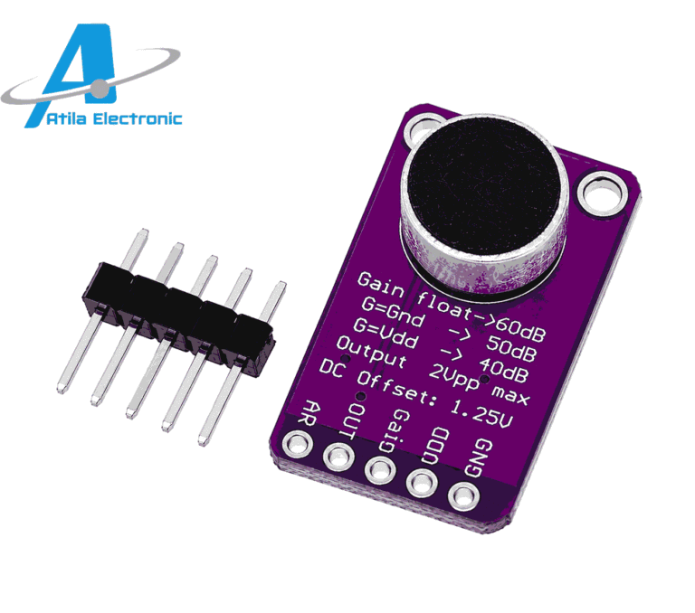 MAX9814 Microphone Amplifier Module with Automatic Gain Control (AGC).