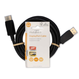 Kabell DisplayPort Nedis 2m 8K 60Hz DP 1.4 me konektorë të veshur me ar