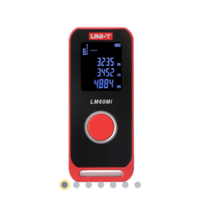 Matës distance me laser UNI-T LM60Mi me diapazon deri në 60 metra, ekran LCD dhe bateri të karikueshme USB Type-C
