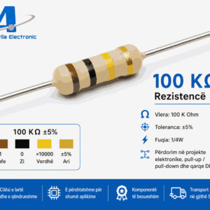 Rezistencë 100 K Ohm për qarqe elektronike sensorë module dhe projekte DIY