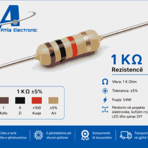 Rezistencë 1 K Ohm për LED sensorë module dhe projekte elektronike DIY