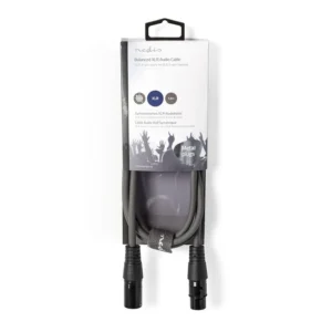 Kabëll XLR Nedis COTH15010GY15 3-Pin Male-Female 1.5m