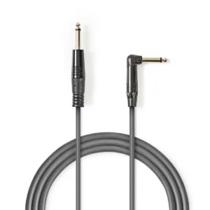 Kabëll audio mono Nedis COTH23005GY15 Jack 6.35mm Male-Male 90 gradë 1.5m