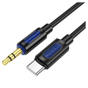 Borofone BL20 kabëll audio USB-C në AUX Jack 3.5mm 1m Black