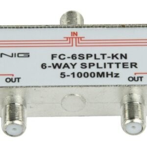 König / CATV TV Antenna Splitter 1 Input 6 Outputs 5-1000 MHz 10 dB / FC-6SPLT-KN