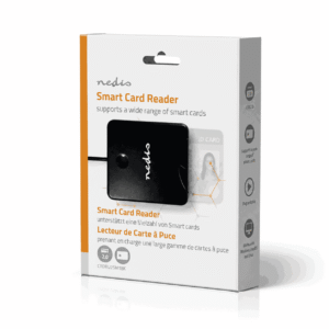 Nedis CRDRU2SM1BK Smart Card Reader ID USB 2.0 Black për identifikim elektronik