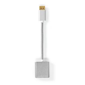 Adapter DisplayPort Male në DVI-D 24+1 Female Nedis CCTB37250AL02 20cm 1080p Silver