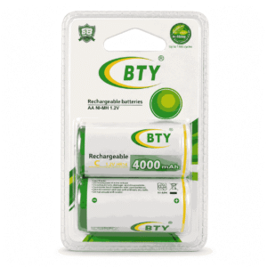BTY bateri NiMH tip C HR14 1.2V 4000mAh e rikarikueshme në paketim blister