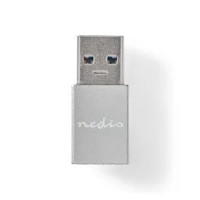 Adapter USB-A Male në USB-C Female Nedis CCGB60925GY USB 3.2 Gen 1 5Gbps