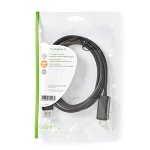 Kabell DisplayPort në HDMI Nedis CCGP37104BK20 2m 4K 60Hz