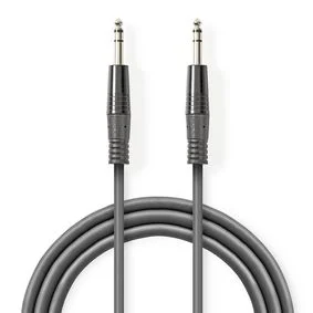 Kabëll stereo Jack 6.35mm Male-Male Nedis COTH23020GY30 3m