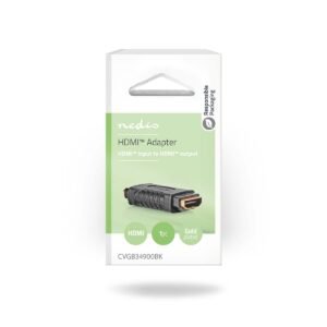 Nedis CVGB34900BK bashkues HDMI Female-Female 4K 30Hz Gold Plated