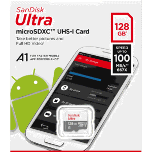 SanDisk Ultra microSDXC 128GB 100MB/s A1 me adapter SD