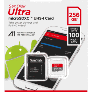 SanDisk Ultra microSDXC 256GB 100MB/s A1 UHS-I