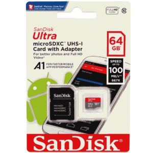 SanDisk Ultra MicroSDXC 64GB 100MB/s A1 me adapter SD