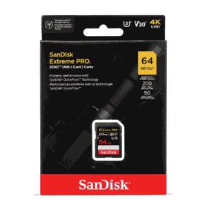 SanDisk Extreme PRO SDXC 64GB 200MB/s U3 V30 4K UHD