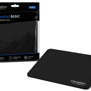 Innovation IT MousePad Basic Black 250x200x3mm model 120837 me bazë anti-slip