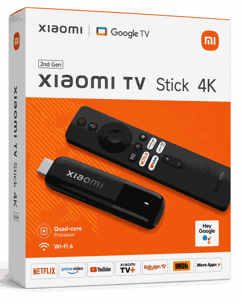Xiaomi TV Stick 4K 2nd Gen Google TV Wi-Fi 6 – MDZ-33-AA
