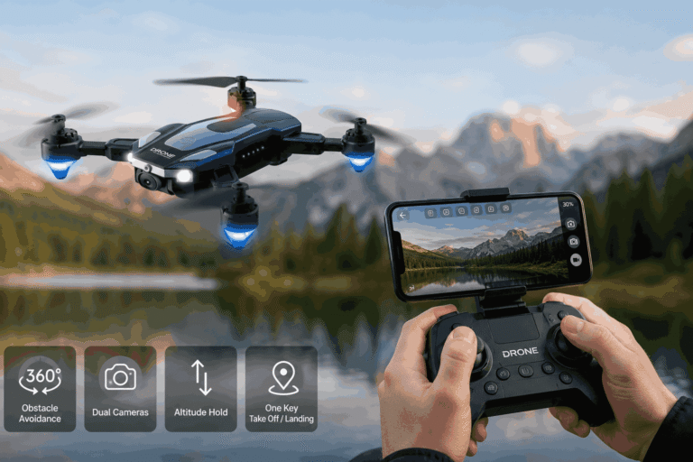 J2 Drone Dual Camera me 360° Obstacle Avoidance & Optical Flow thumbnail 3