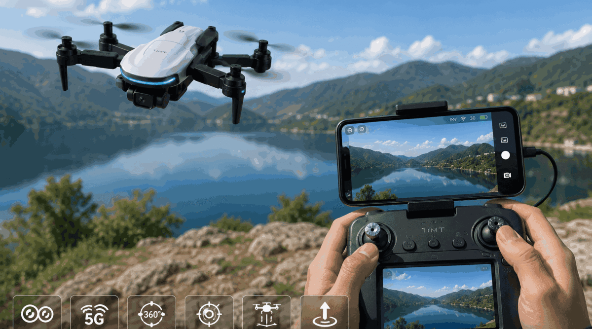 PiHOT P80 Max GPS Drone 4K me telekomandë ekran 5G dhe 360 gradë Obstacle Avoidance