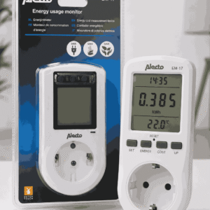 Alecto EM-17 matës konsumi energjie me ekran LCD dhe prizë 3680W 16A