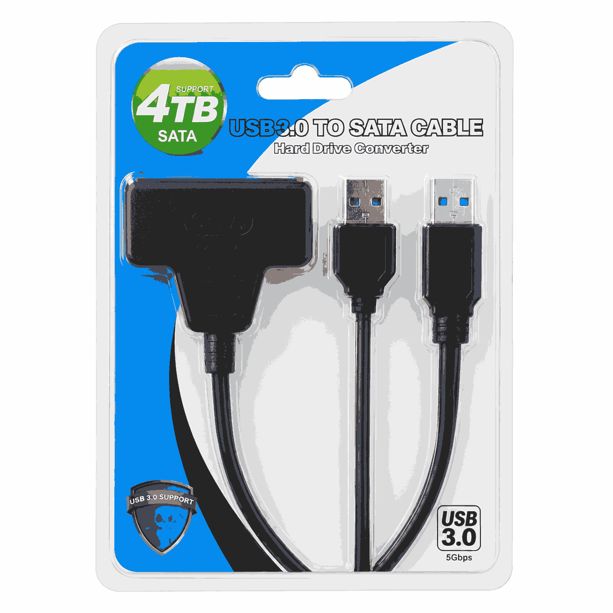 Adapter USB 3.0 Dual USB në SATA për HDD SSD 2.5 inch me dy USB-A dhe suport deri në 4TB