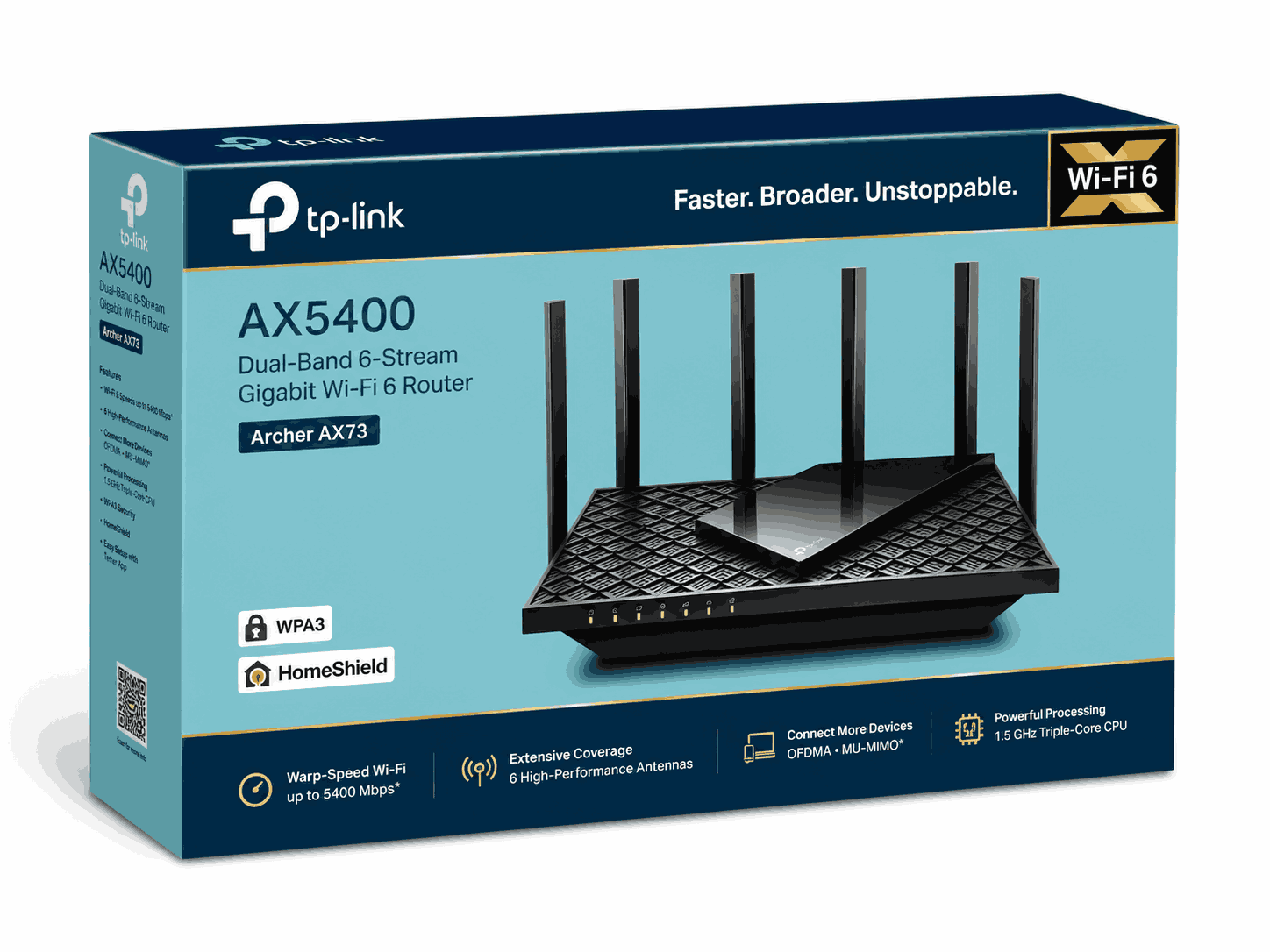 TP-Link Archer AX73 router Wi-Fi 6 AX5400 Dual Band Gigabit me 6 antena