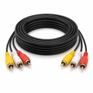 Kabllo 3 RCA në 3 RCA 5m Black për audio dhe video