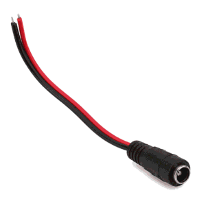 DC Jack Female Connector me dy tela kuq dhe zi për furnizim DC, CCTV, LED dhe projekte elektronike